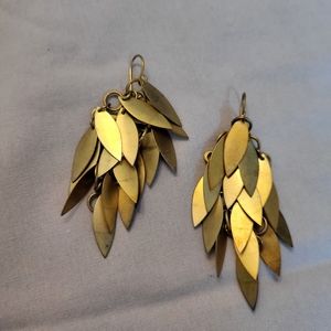 Gold chandelier earrings
